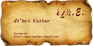 Ábri Eszter névjegykártya