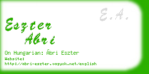 eszter abri business card