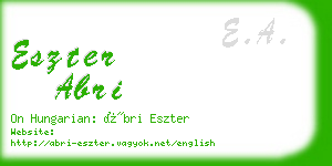 eszter abri business card